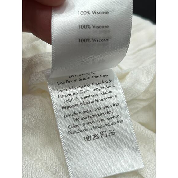 NWT Rachel Parcell Womens Ivory Wash Crepe Off-Shoulder Blouse Top Size XS - Picture 6 of 9